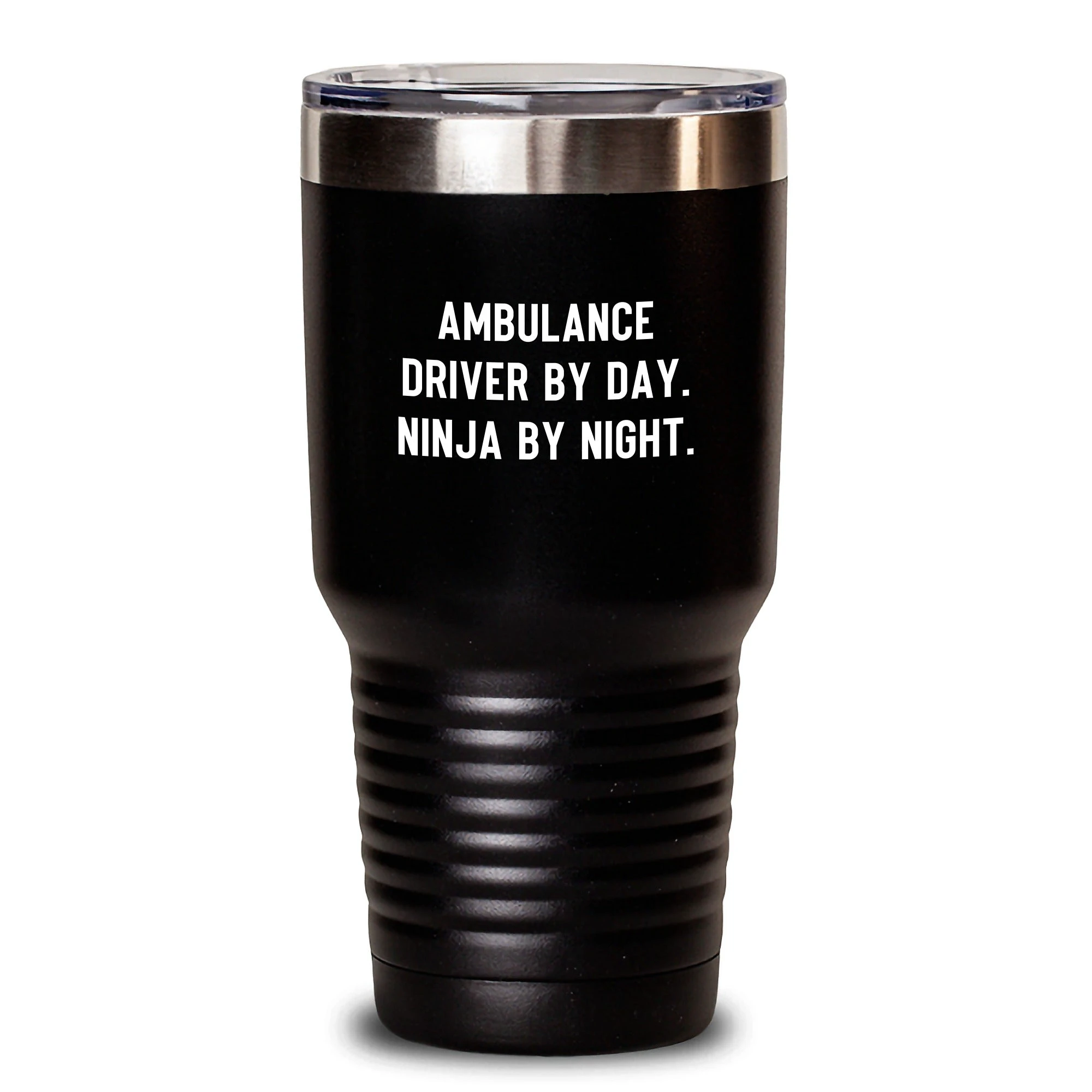 Ambulance Driver Gifts for Valentine's - Funny Tumbler - Ambulance Driver By Day Ninja By Night - Gifts from Friends to Ambulance Driver