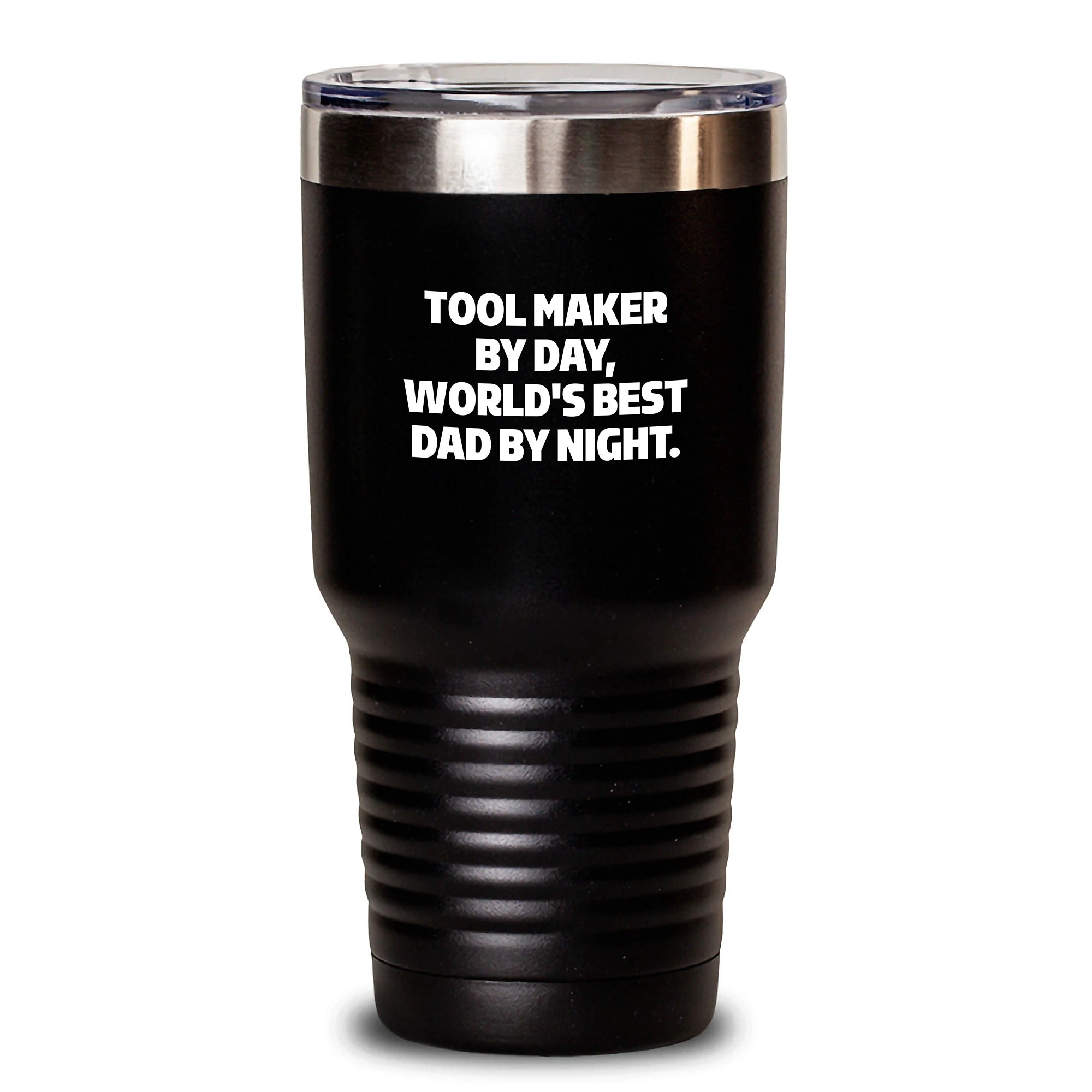 Tool Maker Gifts Funny Quote Tumbler - Tool Maker By Day, World's Best Dad By Night Gifts for Tool Maker Men Funny Insulated Tumbler, Christmas Unique Gifts from Family