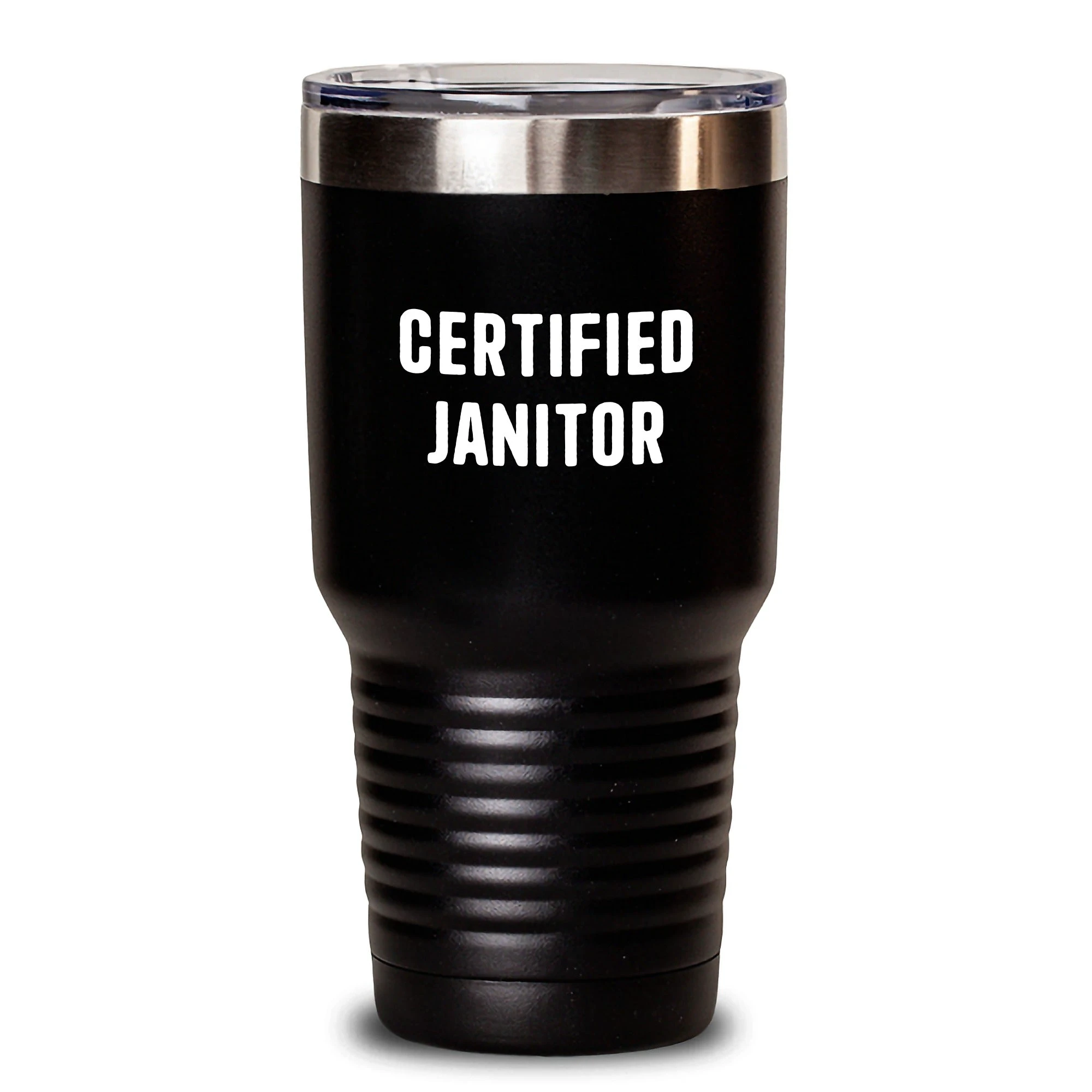 Funny Janitor Gifts from Friends, Unique Christmas Unique Gifts for Janitor Men, Stainless Steel Tumbler with Certified Janitor Quote