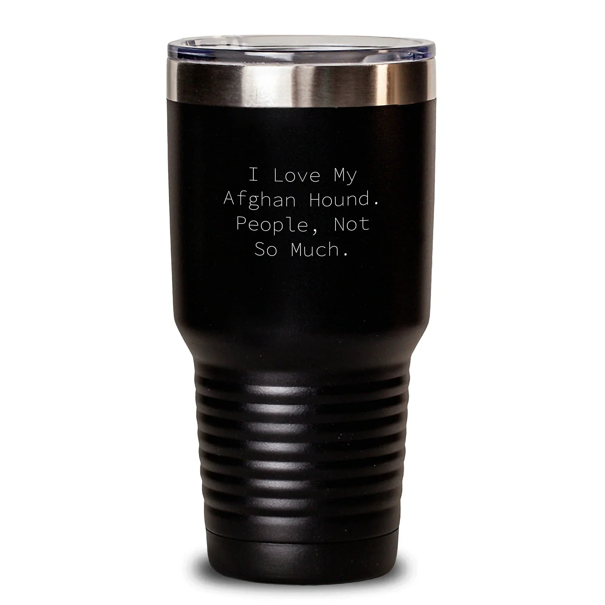 Funny Afghan Hound Dog Lover Gifts from Friends and Family for Christmas Unique Presents for Men and Women Black 20oz 30oz Vacuum Insulated Tumblers with Lid