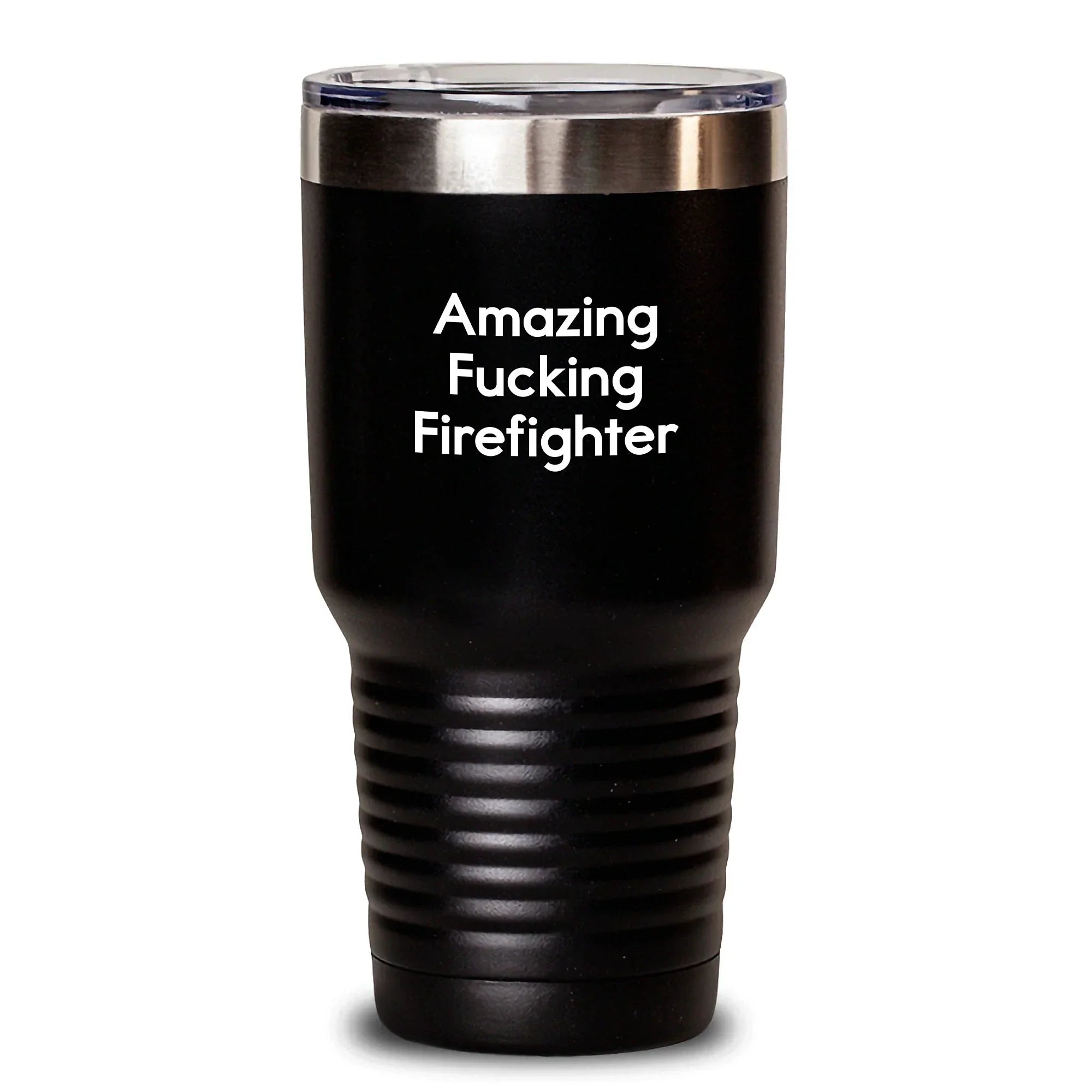 Funny Firefighter Gifts from Friends - Amazing Firefighter Tumbler for Graduation, 20oz or 30oz Vacuum-Insulated Stainless Steel Tumbler with Lid