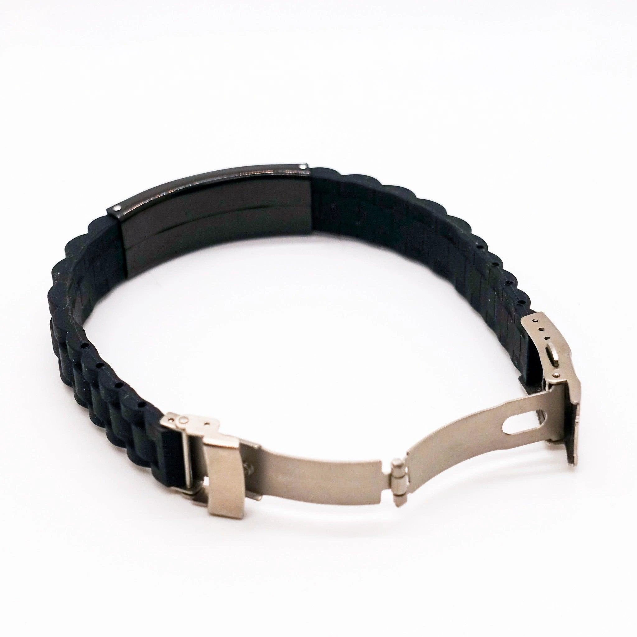 Dad Gifts, To My Dad Remember, you will never lose. You will either WIN or LEARN, Keepsake Black Glidelock Clasp Bracelet For Dad Engraved, Birthday Christmas Gifts Ideas For Dad X-mas Gifts