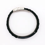 Grandson Engraved Black Glidelock Clasp Bracelet Heartfelt Birthday, Christmas Holiday Gifts Life is Learning to Dance in the Rain