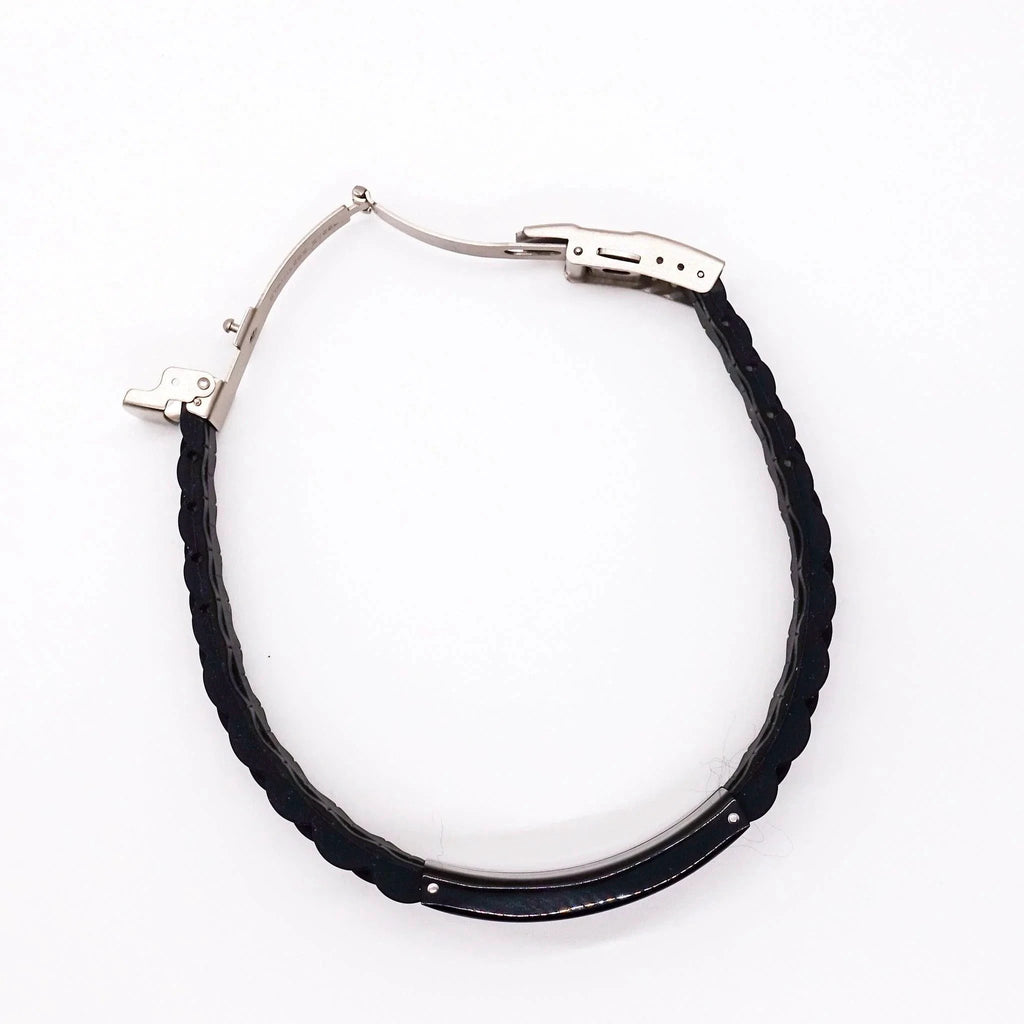 Grandson Black Glide Lock Bracelet, Remember, You Will Never Lose. , Leather Engraved Bracelets for your Grandson, Birthday, or Christmas, Inspirational Gifts Ideas