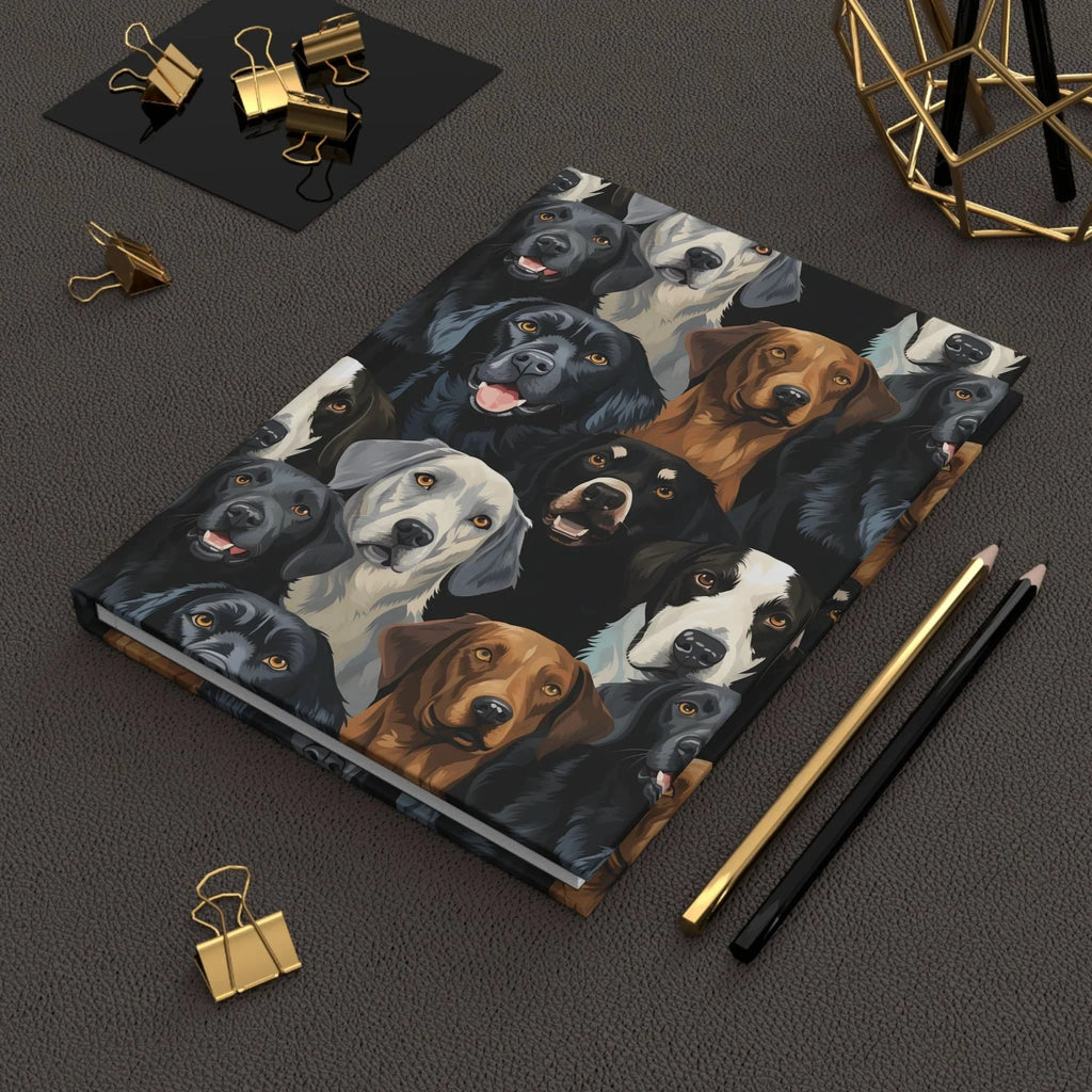 Dog Lover's Hardcover Journal, Pet Memorial Notebook, Animal Care Planner, Dog Training Log, Gift for Dog Parents