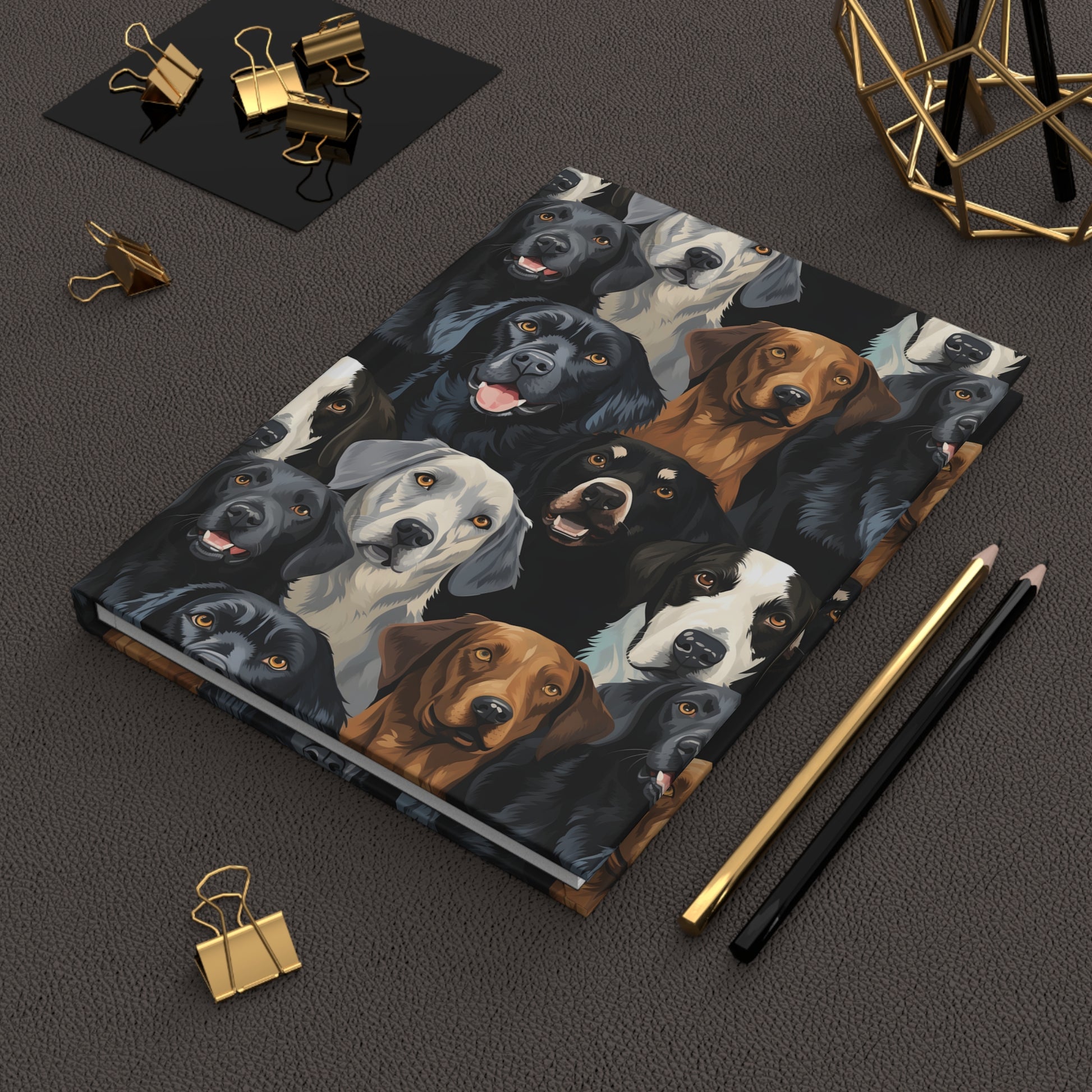 Dog Lover's Hardcover Journal, Pet Memorial Notebook, Animal Care Planner, Dog Training Log, Gift for Dog Parents - Mallard Moon Gift Shop
