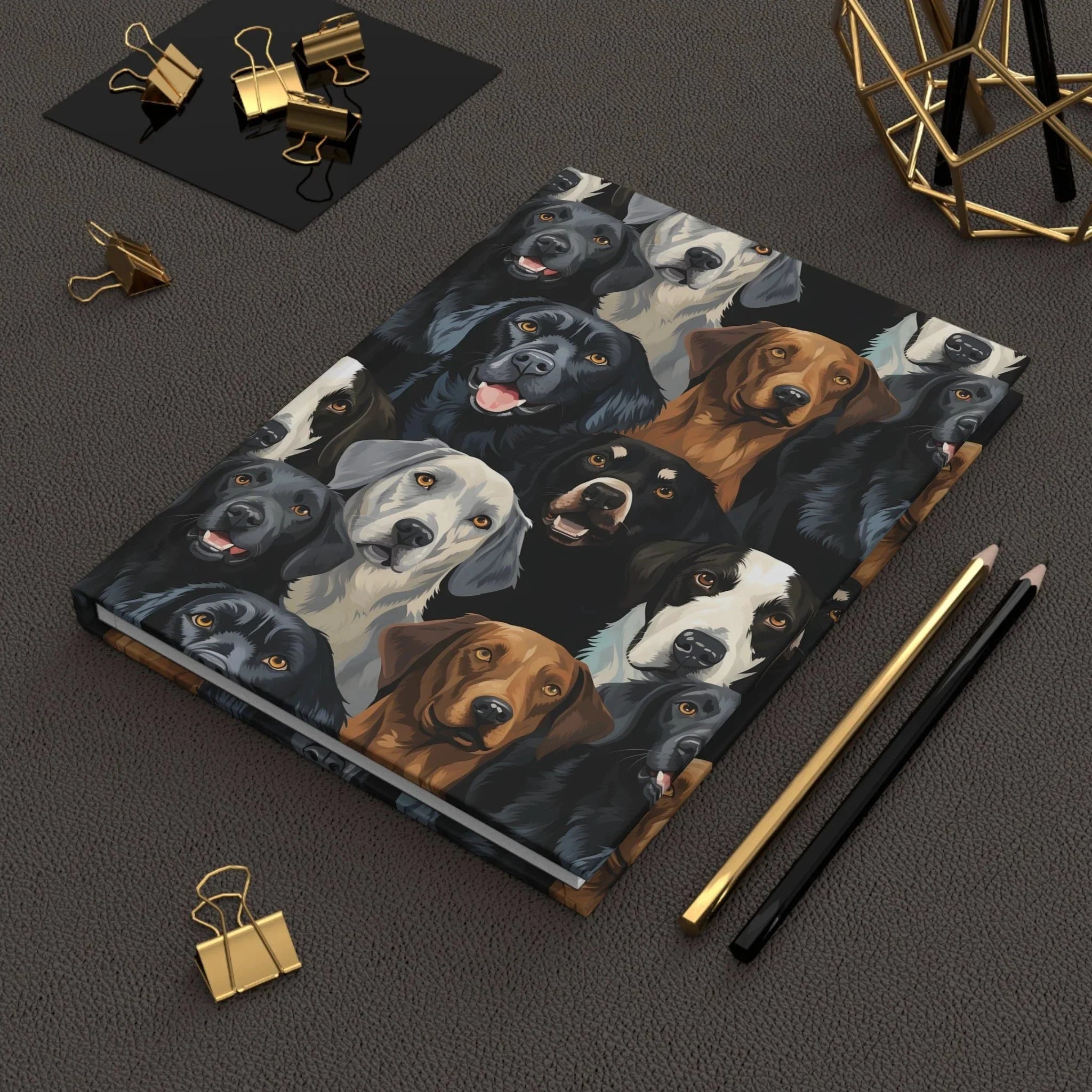 Dog Lover's Hardcover Journal, Pet Memorial Notebook, Animal Care Planner, Dog Training Log, Gift for Dog Parents