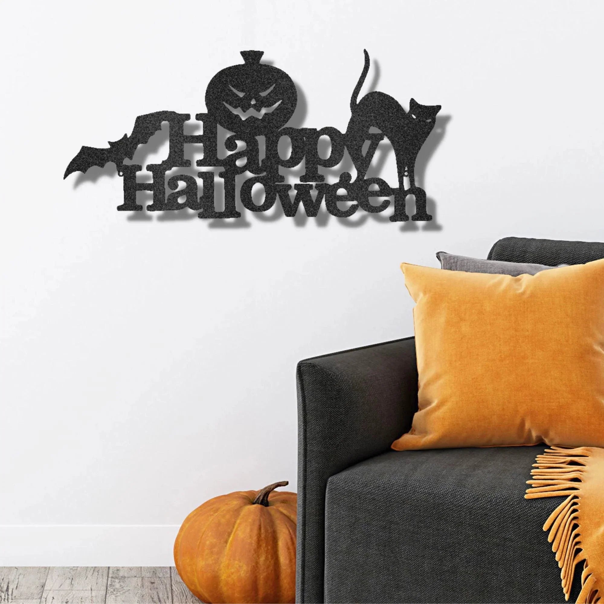 Happy Halloween Indoor Outdoor Steel Wall Sign