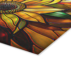 Vibrant Sunflower Glass Cutting Board, Kitchen Decor, Gift for Home Chefs, Unique Kitchen Accessories, Summer Gathering Decoration