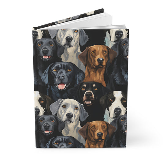 Dog Lover's Hardcover Journal, Pet Memorial Notebook, Animal Care Planner, Dog Training Log, Gift for Dog Parents - Mallard Moon Gift Shop