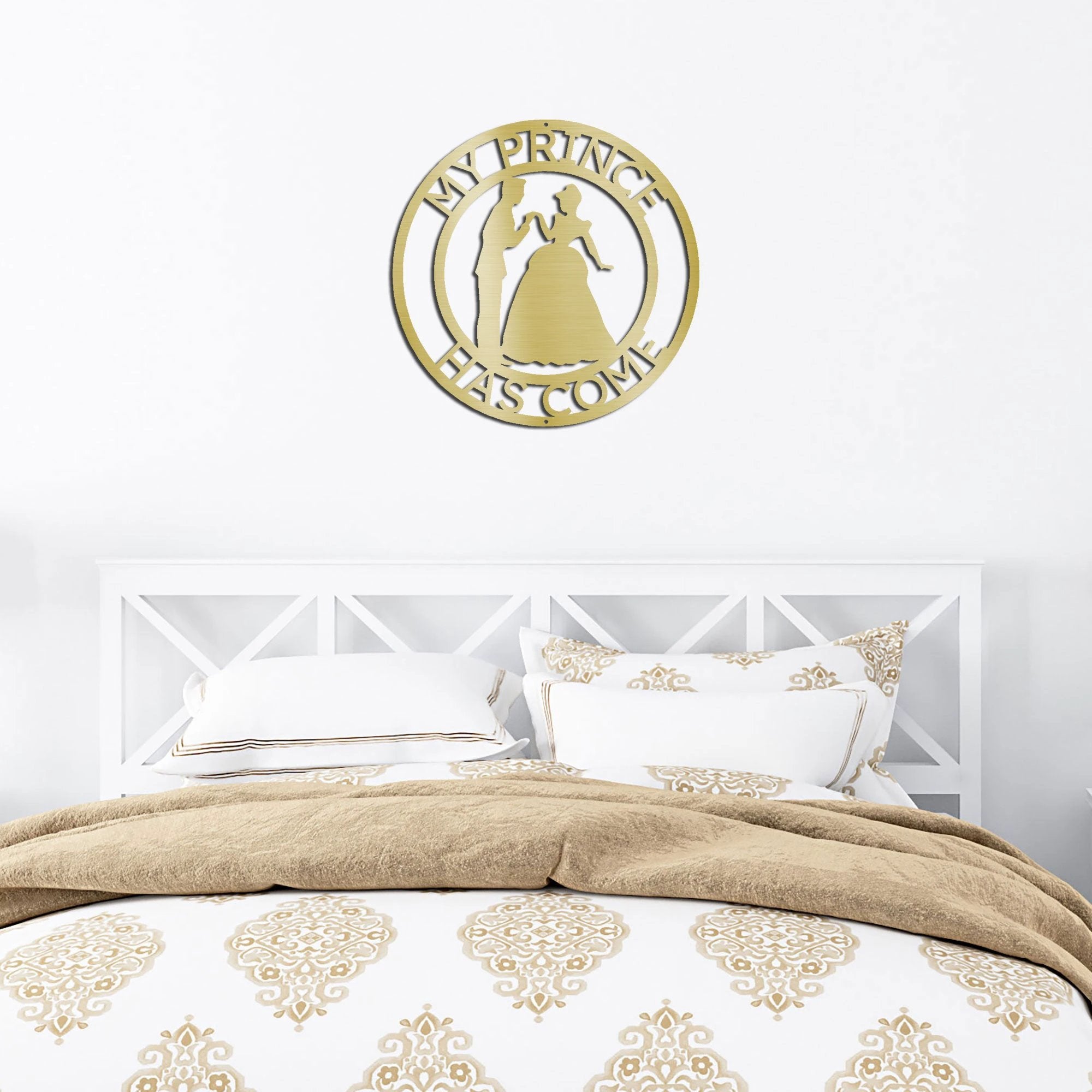 Personalized Prince and Princess Metal Wall Art Sign – Custom Couple Name Sign – Romantic Steel Wall Decor – Wedding Anniversary Gift
