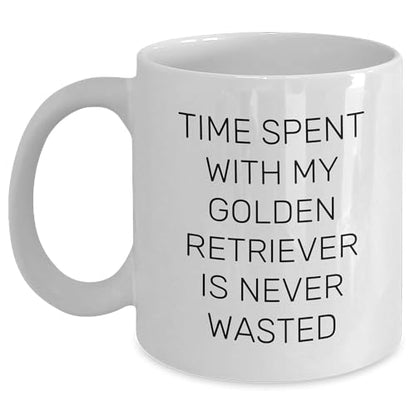 Golden Retriever Dog Lovers Gifts from Friends, Family and Coworkers - Time Spent With My Golden Retriever Is Never Wasted, Valentine's Unique Gifts - Mallard Moon Gift Shop
