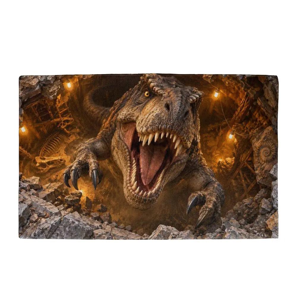 T-Rex 3D Illusion Doormat, Dinosaur Optical Illusion Door Mat, T Rex Welcome Mat, Jurassic Dinosaur Decor, Funny Dinosaur Gift