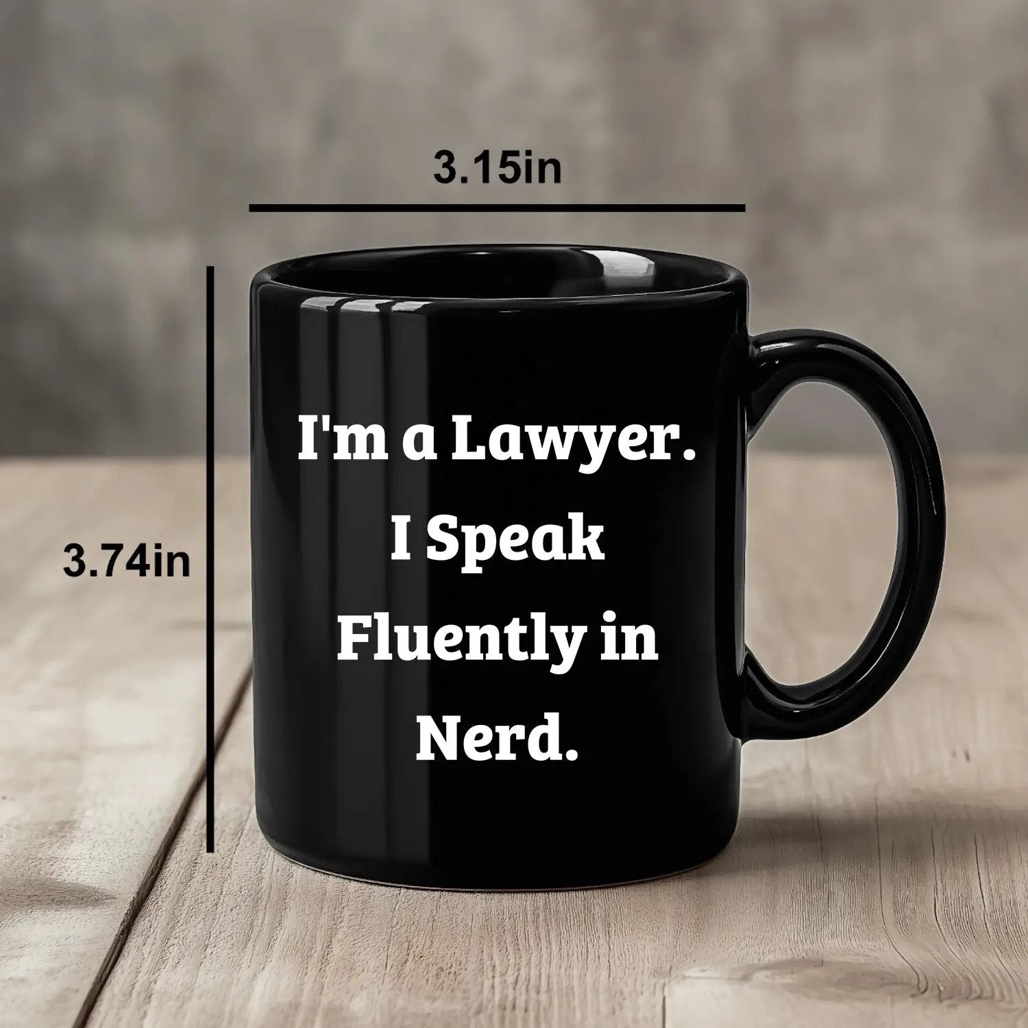 Funny Lawyer Mug -'I'm A Lawyer. I Speak Fluently In genius.' Black Coffee Mug - Mallard Moon