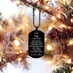 To My Wife I Want to Be Your Last Everything Engraved Black Dog Tag Romantic Valentine Gift