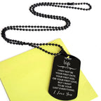 To My Wife I Want to Be Your Last Everything Engraved Black Dog Tag Romantic Valentine Gift