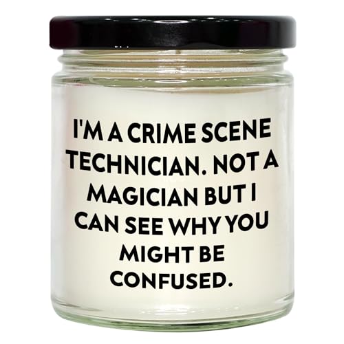 Crime Scene Technician Gifts: Vanilla Soy Candle for Crime Scene Enthusiasts, Funny Quote, 9oz Soy Wax Candle for Unique Christmas Unique Gifts from a Crime Scene Lover to a Crime Scene Fan - Mallard Moon Gift Shop