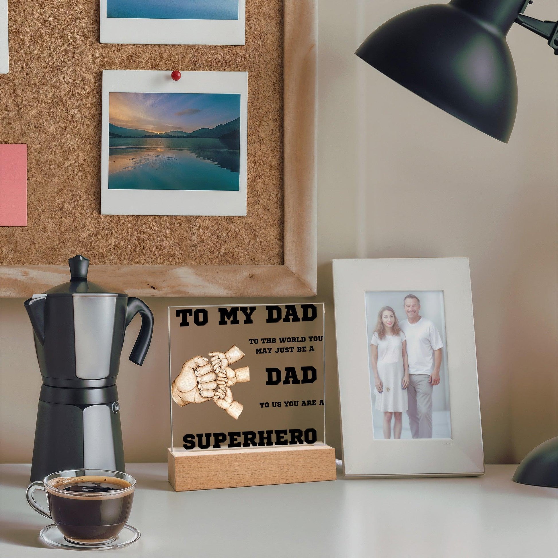 To My Dad You Are A Superhero Personalized Acrylic Plaque - Mallard Moon Gift Shop