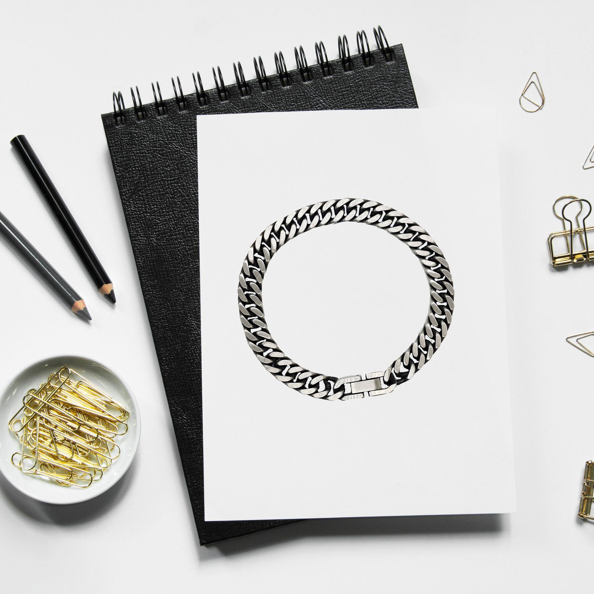 Fiancee Cuban Link Chain Bracelet Motivational Message Card Birthday Christmas Fathers Day Gifts- Life is learning to dance in the rain, finding good in each day. I'm always with you - Mallard Moon Gift Shop