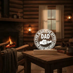 Dad – The Man. The Myth. The Bad Influence.™ Acrylic LED Plaque | Funny Father’s Day Gift with Fist Bump Design