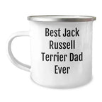 Spring Pet Products Funny Best Jack Russell Terrier Dad Ever Camping Mugs, Gifts for Him on Valentine's Day, Jack Russell Terrier Dog Lover Gifts from You