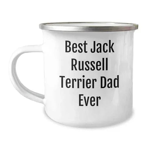 Spring Pet Products Funny Best Jack Russell Terrier Dad Ever Camping Mugs, Gifts for Him on Valentine's Day, Jack Russell Terrier Dog Lover Gifts from You