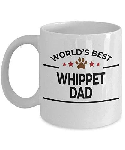 Spring Pet Products World's Best Whippet Dad Coffee Mug – Dog Lover Gift for Whippet Owners – Breed Trait Gift for Pet Parents