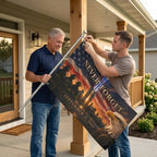 Twin Towers Patriotic Remembrance Flag, 9/11 Memorial Decor, Never Forget Double Sided Flag, September 11 Firefighter Tribute,