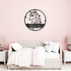 Unicorn Custom Name Metal Art Wall Sign