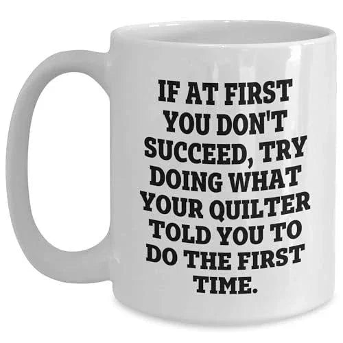 Spring Pet Products Quilter Humor White Coffee Mug Gifts from Friends to Family for Christmas