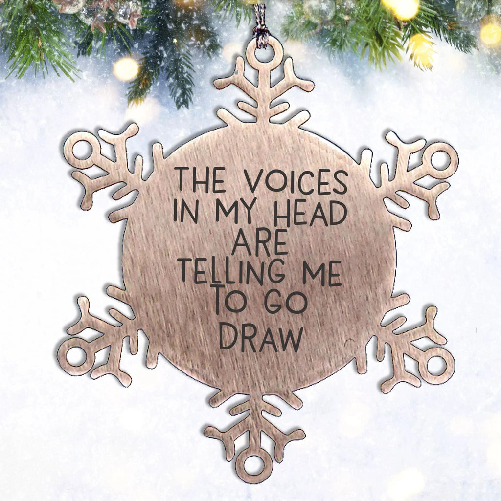 Funny Drawing Inspiration Snowflake Ornament Gifts for Artists Merry Christmas Unique Gifts from You to The Creative Soul in Your Life