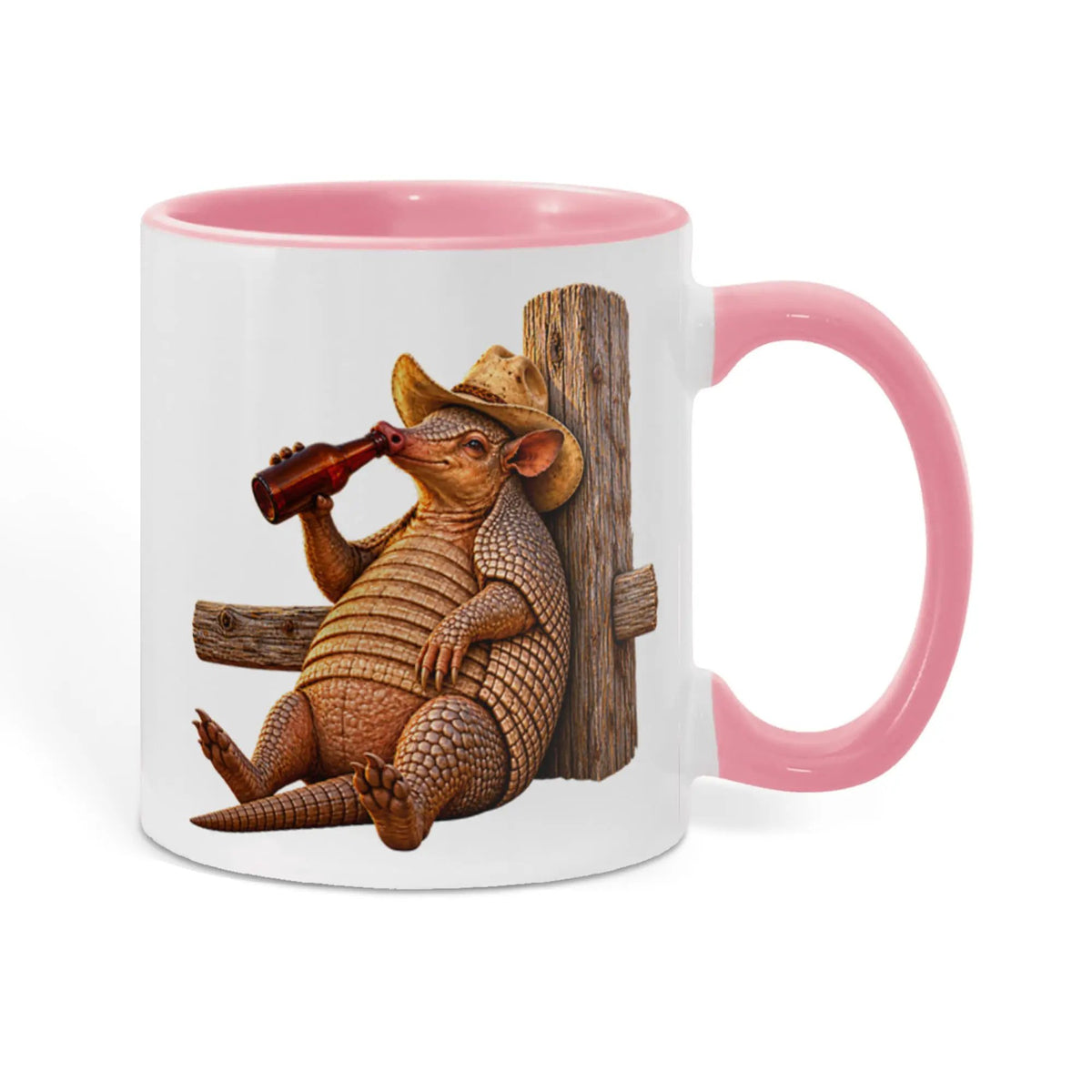 Cowboy Armadillo Accent Mug, Funny Texas Coffee Mug, Western Beer Lover Gift, Armadillo Gift for Him, Rustic Country Mug