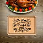 Engraved Wooden Cutting Board, Thankful Grateful Blessed Kitchen Decor, Personalized Gift for Thanksgiving, Wedding, Housewarming