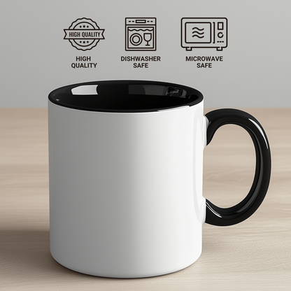 Funny Border Collie Dog Lover's Gifts from Dad to Border Collie Dog Friends - Two Tone Coffee Mug for Father's Day - Additional