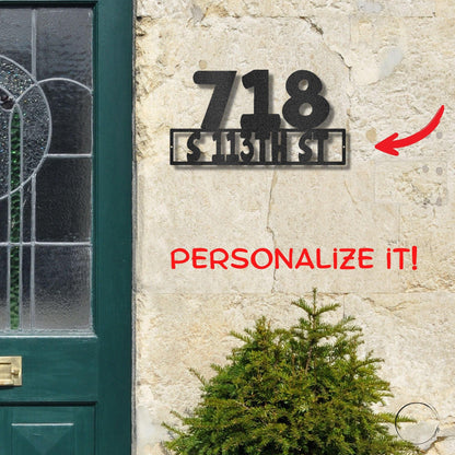 Address Personalized Steel Wall Sign Metal Art - Mallard Moon Gift Shop