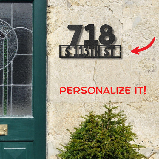 Address Personalized Steel Wall Sign Metal Art - Mallard Moon Gift Shop