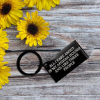 Spring Pet Products Funny Afghan Hound Dog Lover Gifts Black Engraved Keychain for Christmas, All I Care About Is My Afghan Hound And Like Three People Quote