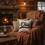 Decorative Dad Pillow with Insert – “Best Dad in the World” Design – Gift for Father