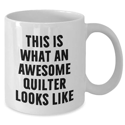 Spring Pet Products This Awesome Quilter Looks Like a Rockstar White Coffee Mug Gifts for Quilters - Quilter Humor - Inspirational Quote for Quilters - Gifts from Mom to Daughter on Christmas - Mallard Moon Gift Shop