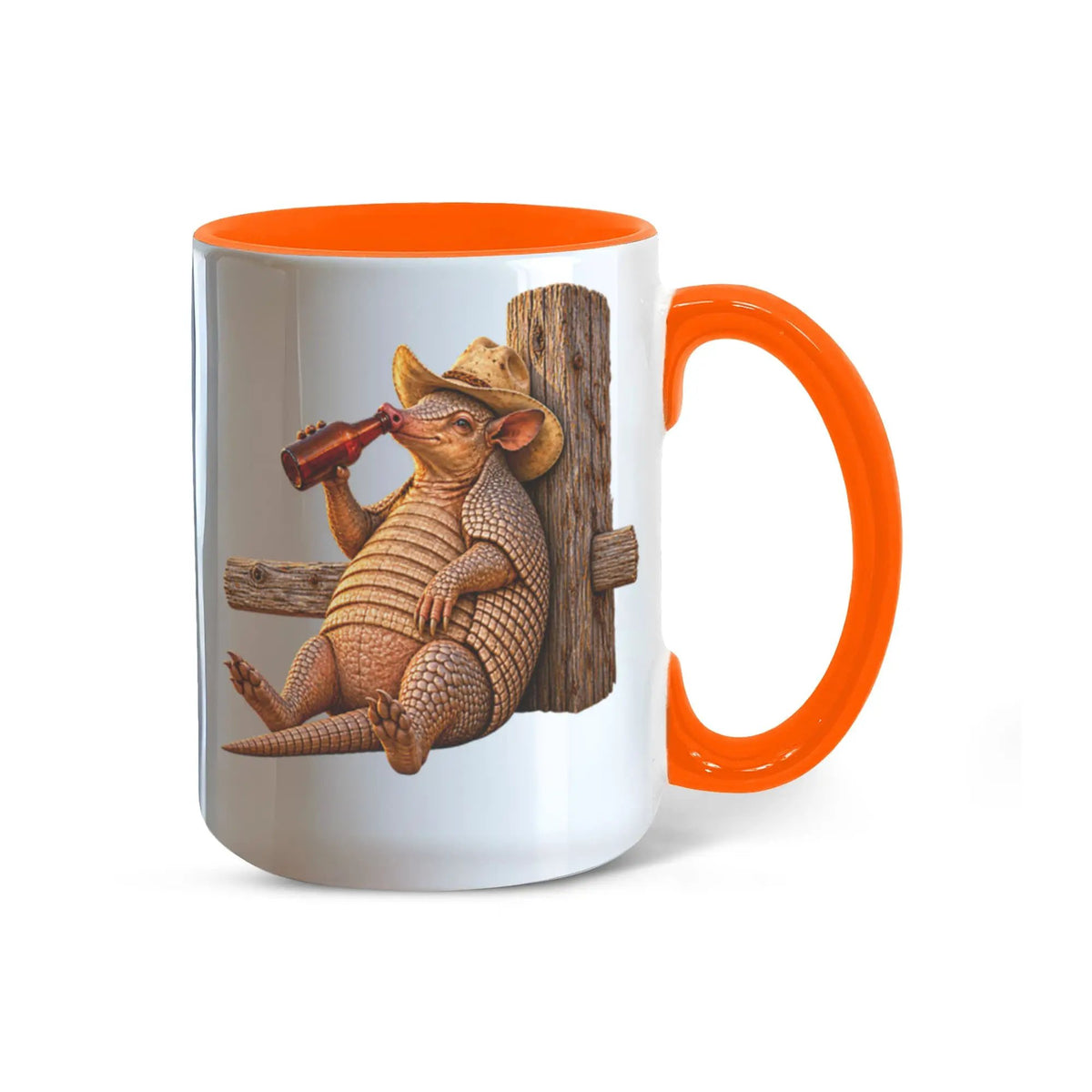 Cowboy Armadillo Accent Mug, Funny Texas Coffee Mug, Western Beer Lover Gift, Armadillo Gift for Him, Rustic Country Mug
