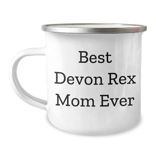 Devon Rex Cat Camping Mug Gifts from Mom - Best Devon Rex Mom Ever, Birthday Unique Gifts for Devon Rex Cat Lovers, Fun Camping Mug for Friends and Family - Mallard Moon Gift Shop