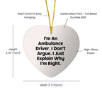 Funny Ambulance Driver Gifts for Men Funny Ambulance Driver Heart Ornament Gifts from Friends