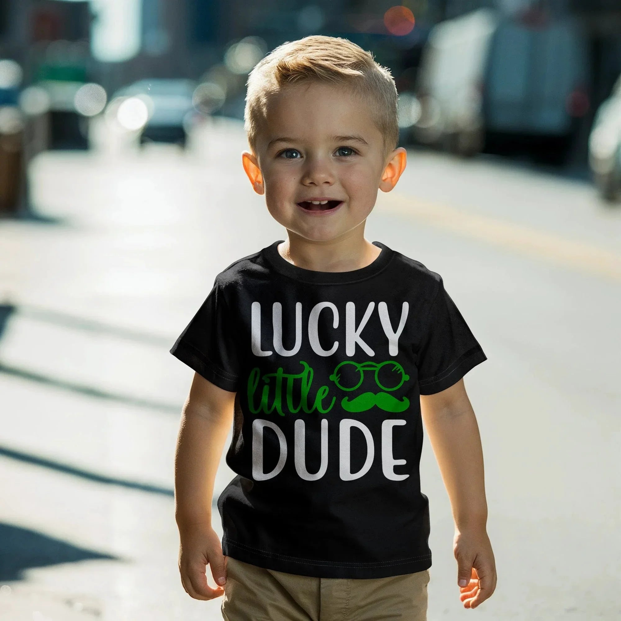 Lucky Little Dude Toddler T-Shirt – St. Patrick's Day Outfit for Boys – Funny Irish Holiday Shirt – Soft Cotton Tee