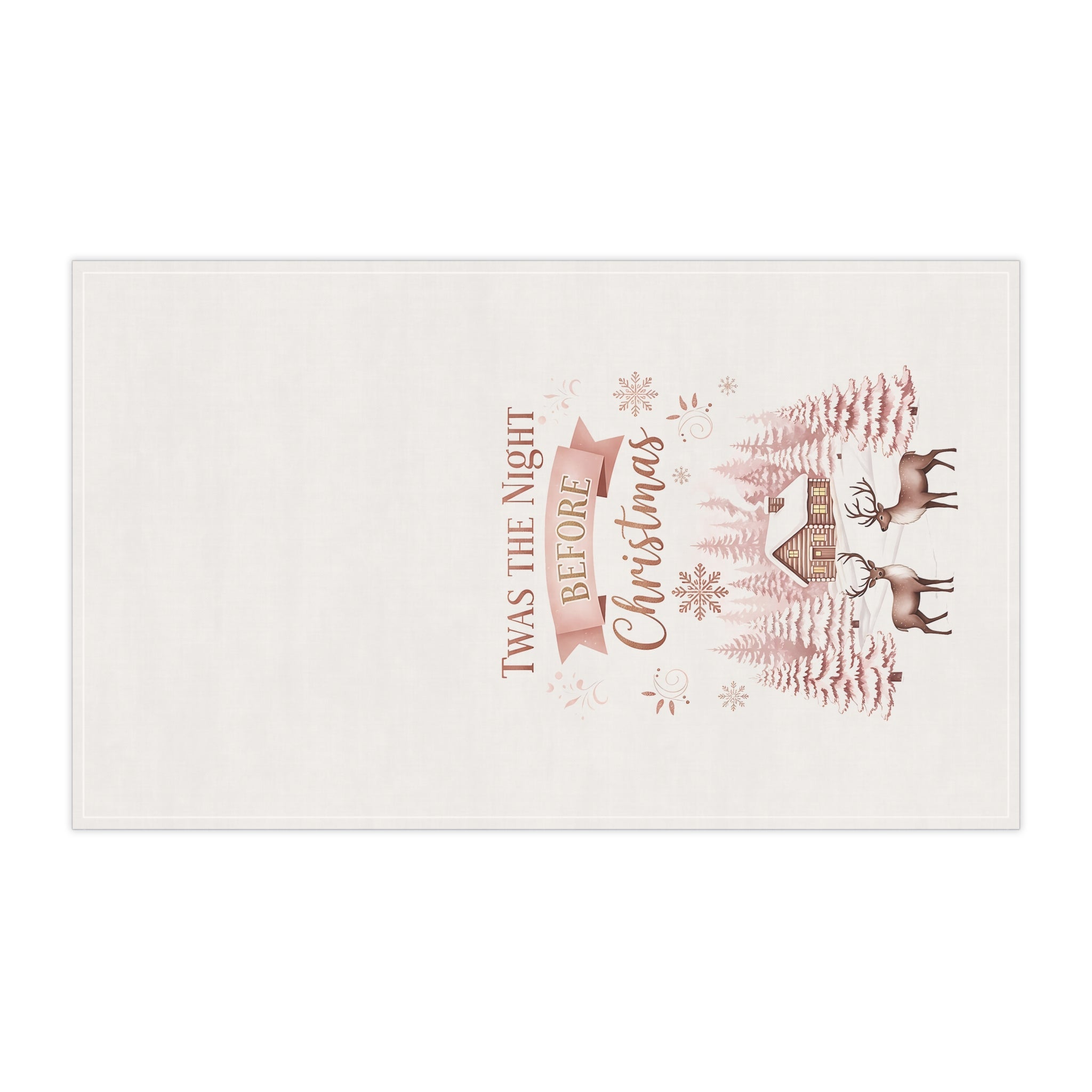 Twas the Night Before Christmas Tea Towel — Rustic Holiday Kitchen Decor