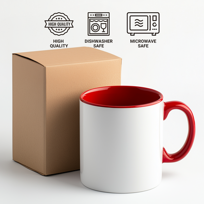 Funny Running Quotes Two Tone Coffee Mug, Gifts from Friends for Running Dad on Father's Day, 'I Might Look Like I'm Listening To You But In My Head I'm Running.' - Additional