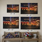 Twin Towers Patriotic Remembrance Flag, 9/11 Memorial Decor, Never Forget Double Sided Flag, September 11 Firefighter Tribute,