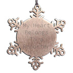 Reporter Snowflake Christmas Tree Ornament - My Heart Belongs to a Reporter - Gifts from Friends, Family