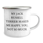 Funny Jack Russell Terrier Dog Gifts for Him from Men, Unique Christmas Camping Mug