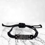 Funny Afghan Hound Dog Adjustable Interlaced Black Rope Engraved Bracelet - All I Care About Is My Afghan Hound and Maybe Three People