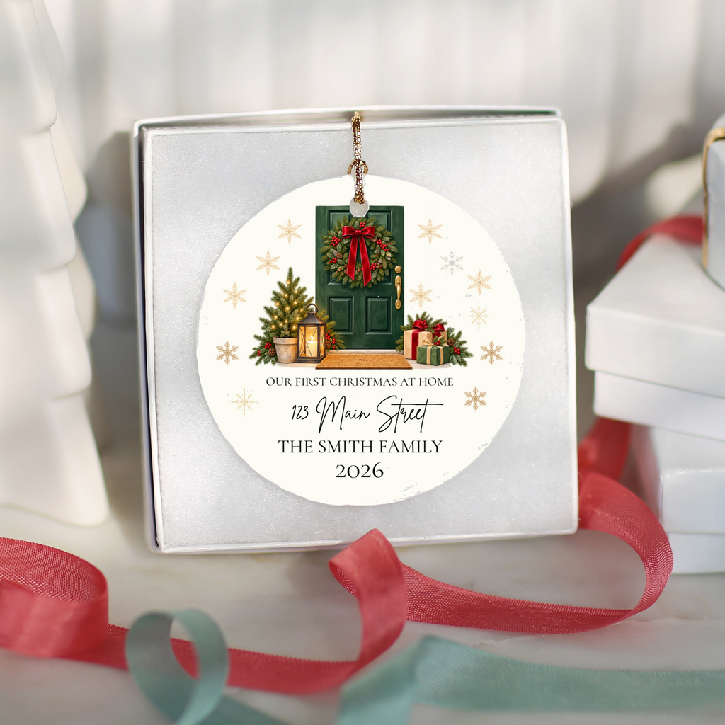 Personalized First Christmas in New Home Ornament, Custom Address Christmas Gift, New Homeowner Keepsake, Housewarming Gift 2026